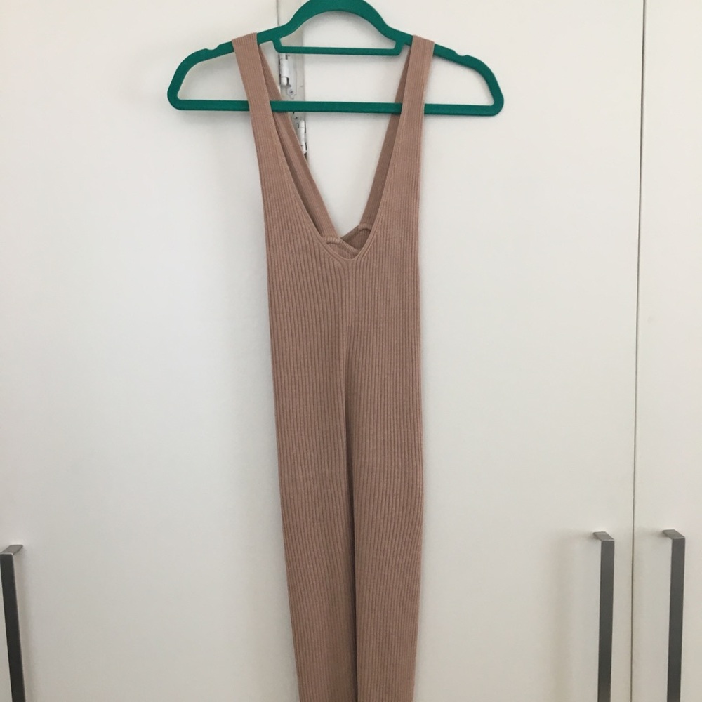 Nude knit dress